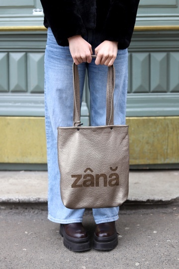geanta din piele bronz "zana" - Img 4