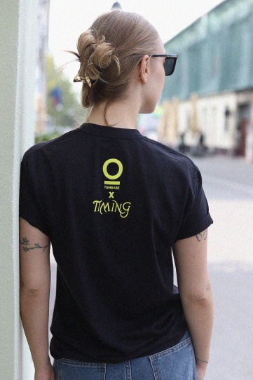 tricou unisex negru "ma tot gandesc la tine" - Img 2