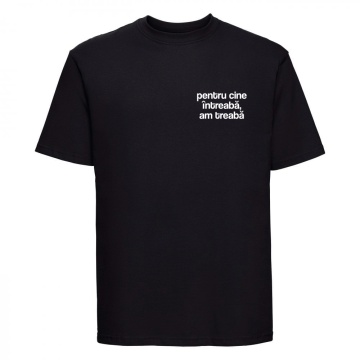 tricou unisex negru "pentru cine intreaba" - Img 2