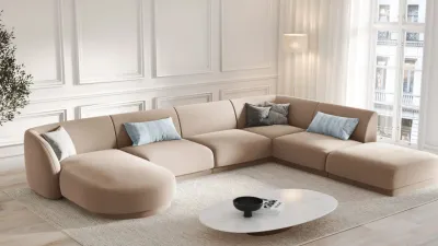 Canapeaua și coltarul modular Miley de la Micadoni – design modular, confort premium și flexibilitate pentru orice locuință