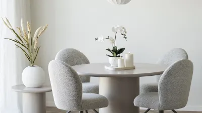 Scaun rotativ Lana din textil bouclé – eleganță și confort în stil scandinav