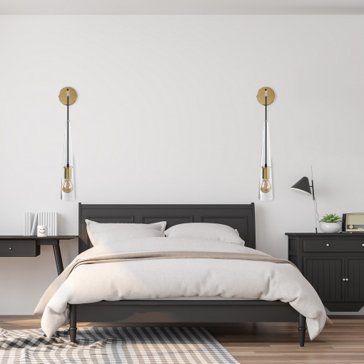 APLICA MODERNA, GOLD ,APP896-1W, METAL, DESIGN DEOSEBIT