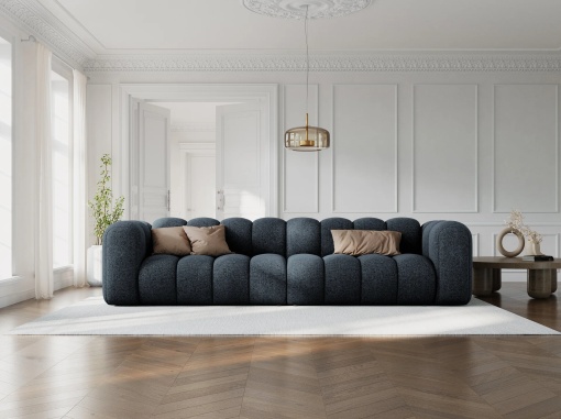 CANAPEA LUPIN, 4 LOCURI, 288 CM, ALBASTRU ROYAL 86, TAPITERIE CHENILLE, DESIGN DEOSEBIT