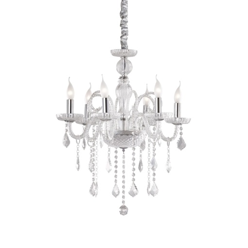 CANDELABRU GIUDECCA SP6, TRANSPARENT, DIN STICLA, STIL CLASIC