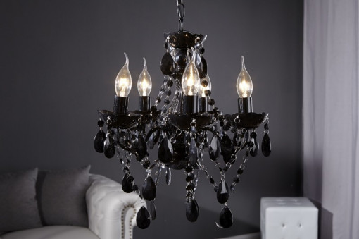 CANDELABRU KARAT S NEGRU 7228, CU 5 BRATE, DESIGN CLASIC