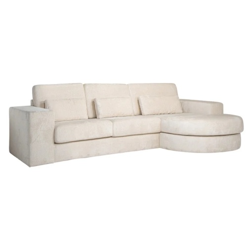 COLTAR DREAPTA FELIX ALB, 300 CM, CHENILLE BERGEN 900, FELIX-2,5AL+LCHRR.E338, CONFECTIONAT DIN 100% POLIESTER, LEMN SI SPUMA, RICHMOND INTERIOR