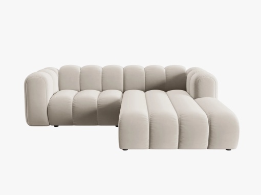 COLTAR MODULAR LUPIN, DREAPTA, 3 LOCURI, 228 CM, BEJ 1, TAPITERIE DIN CATIFEA, DESIGN DEOSEBIT