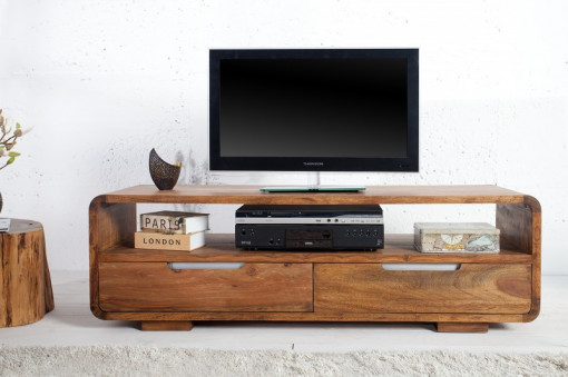 COMODA TV, DIN LEMN MASIV, GOA 130CM, COD 35869, DESIGN VINTAGE