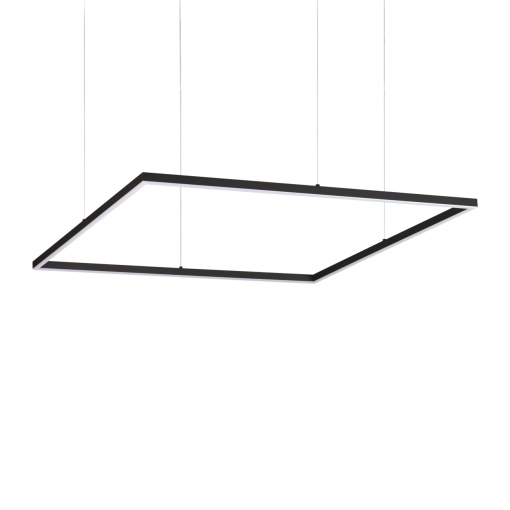 LUSTRA ORACLE SLIM SQUARE SP D090, NEGRU MAT, DIN ALUMINIU SI POLICARBONAT, STIL MODERN