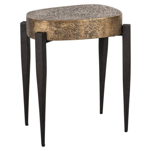 MASUTA DE CAFEA DECLAN, NEGRU/AURIU, 825067, CONFECTIONATA DIN PLACAJ, MDF SI FIER, STIL MODERN