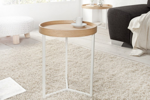 MASUTA DE CAFEA, MODUL, COD 36717, ALB/STEJAR, DESIGN MODERN