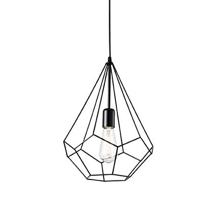 PENDUL DESIGN VINTAGE, NEGRU, AMPOLLA-3 SP1, IDEAL LUX