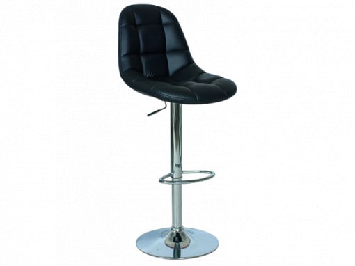 SCAUN DE BAR C-198 NEGRU/CROM STIL MODERN
