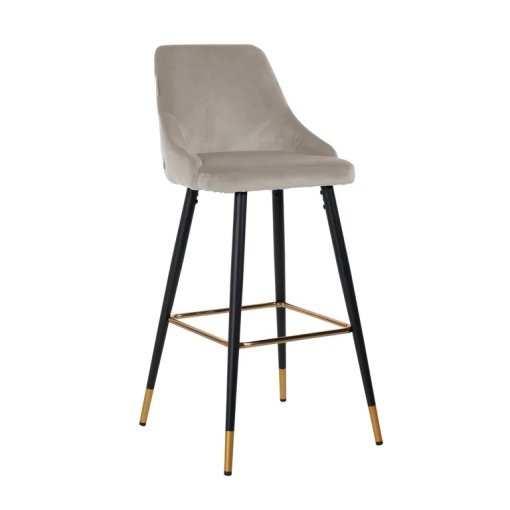 SCAUN DE BAR, IMANI S4476 Quartz Khaki 903/NEGRU/AURIU, CONFECTIONAT DIN 100% POLIESTER SI METAL, RICHMOND INTERIORS