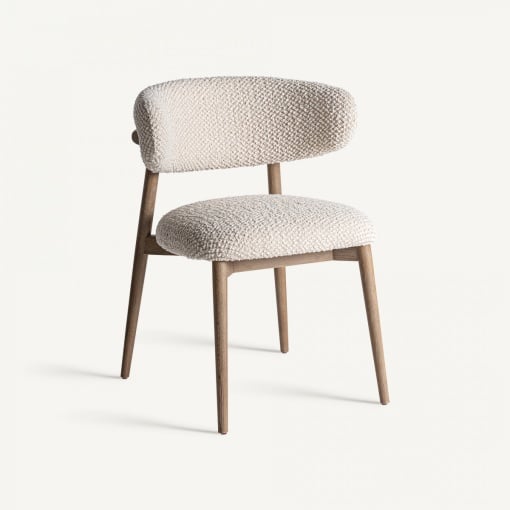 SCAUN DINING GLORENZA, MARO SI BEJ, REF. 34448, PRELUCRAT MANUAL, CONFECTIONAT DIN LEMN DE FRASIN, POLIESTER SI SPUMA, STIL MODERN