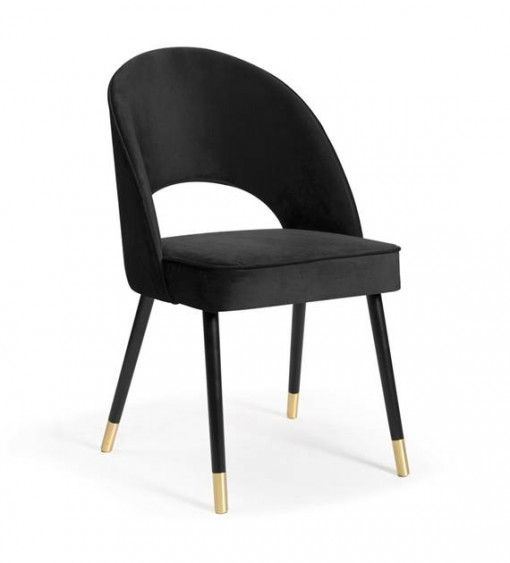 SCAUN DINING PONTE PLUS, NEGRU/AURIU/NEGRU, STIL MODERN