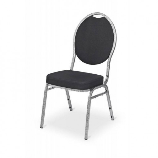 SCAUN PENTRU SALA EVENIMENTE/CONFERINTA HERMAN DELUXE, NEGRU/ARGINTIU, MEX
