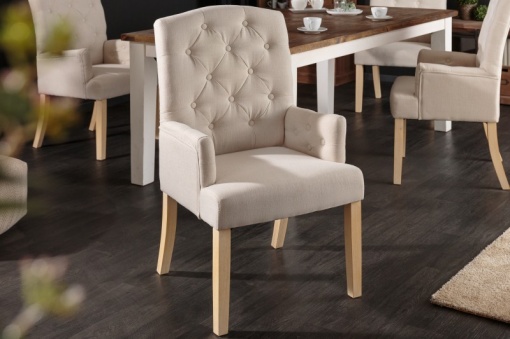 SET 2 SCAUNE, CLASIC DE DINING, CASTLE BEJ, DIN LEMN SI TEXTIL( STIL IN), ARTIM GROUP SELECTION