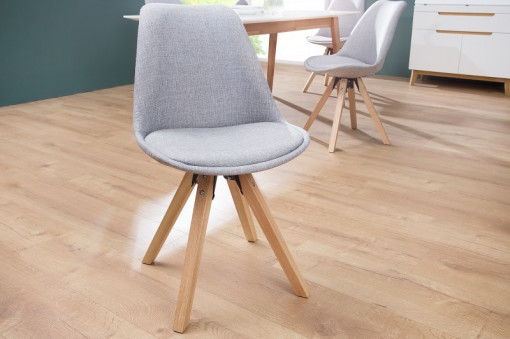 SET 4 SCAUNE GRI DESCHIS SCANDINAVIA 38123 - DESIGN SCANDINAV