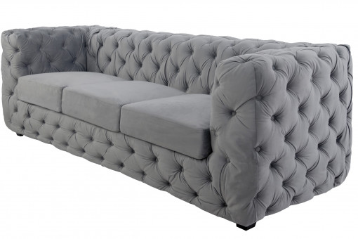 SOFA EXCLUSIV VIP 209CM GRI DIN STOFA DE LUX DESIGN DEOSEBIT