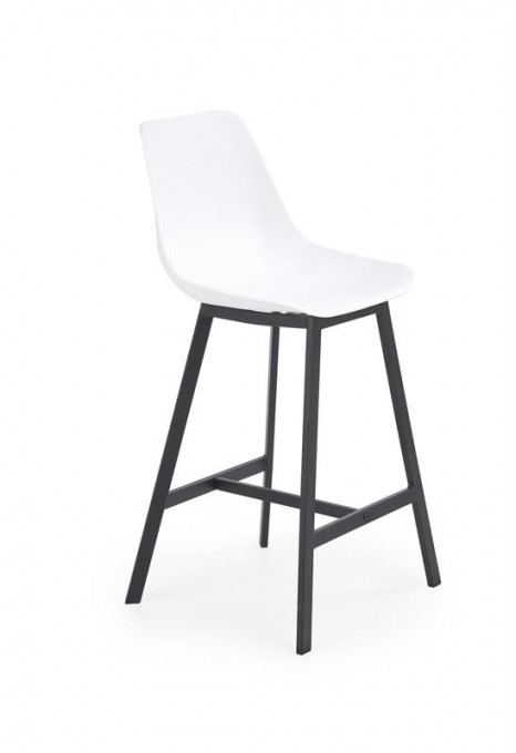 STOC 2 BUC!!!SCAUN DE BAR H99 ALB/NEGRU STIL MODERN HALMAR