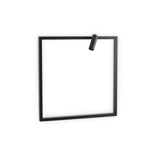 APLICA SYNTESI AP SQUARE, NEGRU, DIN ALUMINIU, STIL MODERN