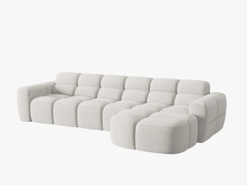 COLTAR LISA, DREAPTA, 5 LOCURI, 310 CM, GRI DESCHIS 01, TAPITERIE DIN STOFA, DESIGN DEOSEBIT
