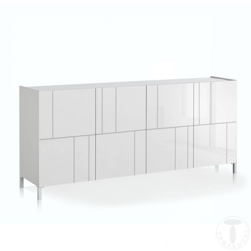 COMODA/BUFET 174CM, EDDY RANDOM, COD 5076, STIL MODERN, REALIZATA PANOURI LAMINATE, USI SEMIGRAFIATE