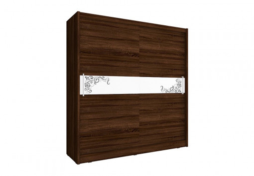 DULAP DORMITOR WIKI V B 180 SONOMA CIOCOLATIU/ALB/NEGRU DESIGN MODERN PSK