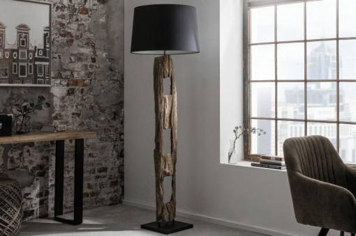 LAMPADAR, BARRACUDA, 177CM, COD 41043, DIN LEMN SI BUMBAC