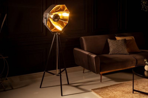LAMPADAR DEOSEBIT 160CM, STUDIO, COD 40779, NEGRU/AURIU, DESIGN MODERN
