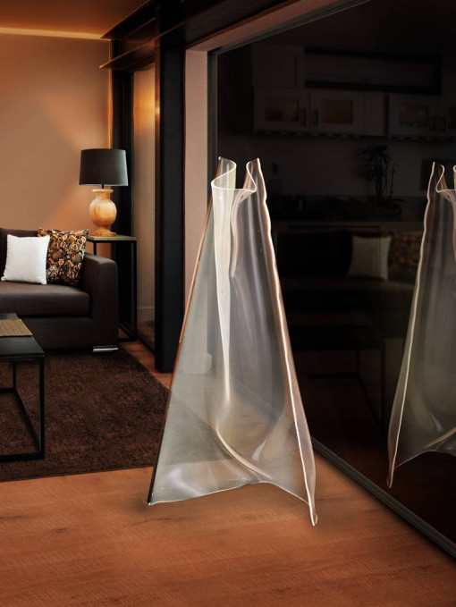 LAMPADAR VELOS, 140 CM, AURIU ROSE, DIN METAL SI METACRILAT MICROIMPRIMAT, STIL MODERN