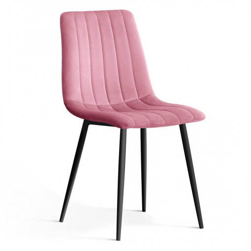 LICHIDARE STOC!!! 1 BUC!!! SCAUN DINING TUX, ROZ/NEGRU, STIL MODERN, ATR