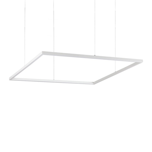 LUSTRA ORACLE SLIM SQUARE SP D090, ALB MAT, DIN ALUMINIU SI POLICARBONAT, STIL MODERN