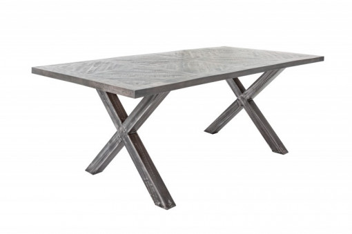 MASA INFINITY HOME 160CM DIN METAL SI LEMN MASIV 39287 STIL INDUSTRIAL