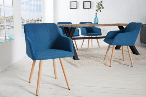 SET 2 SCAUNE ALBASTRE SCANDINAVIA 36588 - DESIGN SCANDINAV