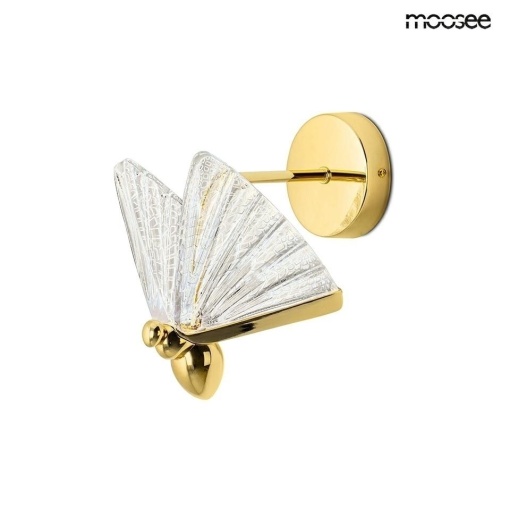 APLICA MOOSEE BUTTERFLY S AURIE, ALUMINIU SI CRISTAL, STIL MODERN