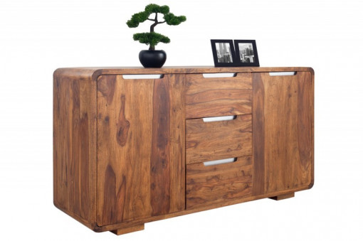 COMODA DIN LEMN MASIV DE TRANDAFIR 145CM, GOA, COD 35858, STIL RUSTIC