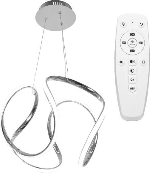Lampă suspendată modernă de tavan LED + TELECOMANDA CHROME APP385-CP
