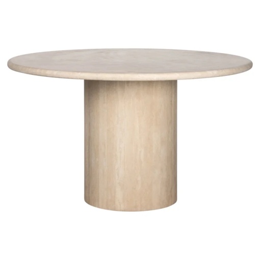 MASA DINING REINASSANCE 130Ø, BEJ, 8675, CONFECTIONATA DIN TRAVERTIN ITALIAN ORGANIC, METAL SI MDF, RICHMOND INTERIORS