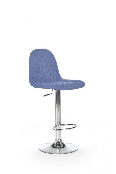 SCAUN DE BAR H82 ALBASTRU GRANIT/CROM STIL MODERN HALMAR