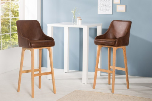 SET 2 SCAUNE DE BAR CAFENIU ANTIC SCANDINAVIA 37551 - DESIGN SCANDINAV