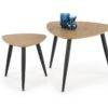SET MASUTE DE CAFEA NICEA, STEJAR AURIU-NEGRU, DESIGN MODERN