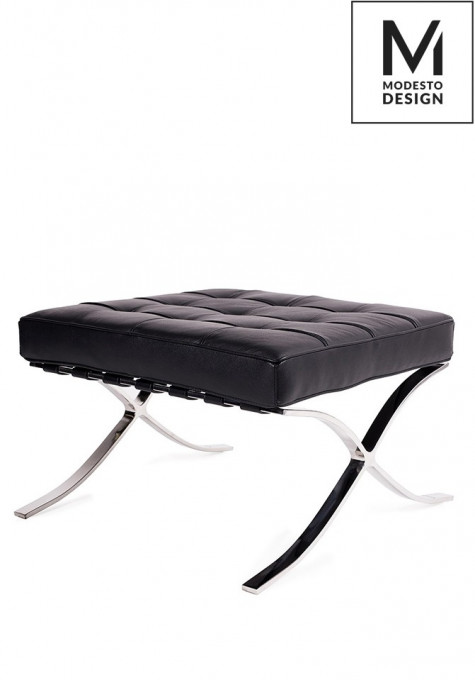 SUPORT PENTRU PICIOARE DIN PIELE ECO BARCELON, NEGRU STIL MODERN