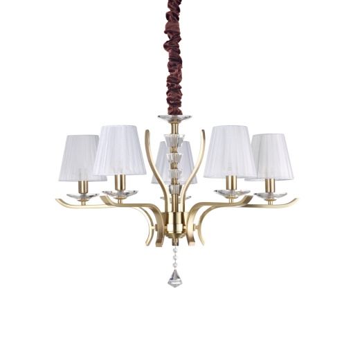 CANDELABRU PEGASO SP5 OTTONE SATINATO STIL CLASIC IDEAL LUX