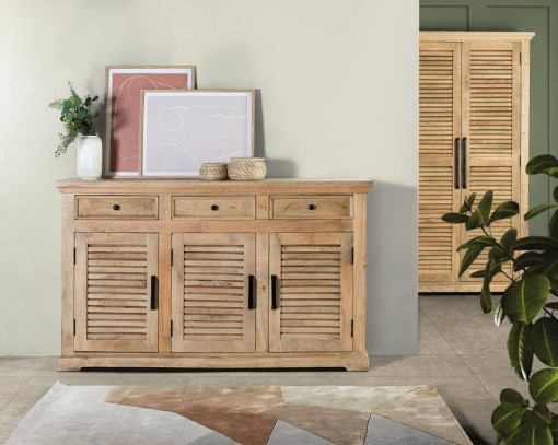 COMODA/BUFET 150CM, NATUR, DIN LEMN DE MANGO, GINER Y COLOMER