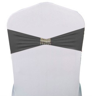 DECORATIUNE ELASTICA PENTRU SCAUNE CATERING GRI