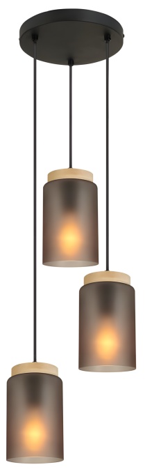 Lampă suspendată APP1811-3CPR Frosted Grey