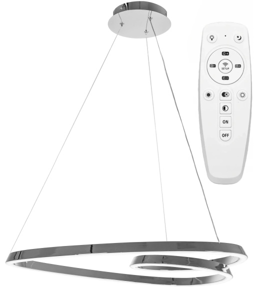 Lampă suspendată de tavan LED modern + telecomandă APP7798-cp Chrome