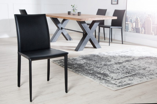 SET 2 SCAUNE NEGRE MILANO 4139 - DESIGN MODERN